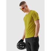 Mens Cycling Quick-Drying T-Shirt 4F - Yellow