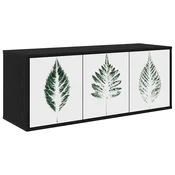 vidaXL Stenska TV omarica HANAU 102 x 33 x 40 cm Črni hrast