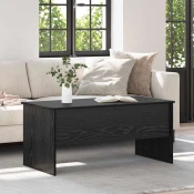 vidaXL Klubska miza Črni hrast 102 x 50,5 x 46,5 cm Konstruiran les