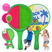 Zestaw do gry w rakietki i paletki 2w1 Catch Ball łapacz na rzepy z dwoma piłkami