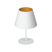 Stona lampa ARDEN 1xE27/60W/230V pr. 20 cm bela/zlatna