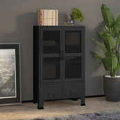 vidaXL Industrijska omara črna 70x40x115 cm kovinska