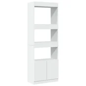 Vidaxl Visoka omara bela 63x33x180 cm inženirski les