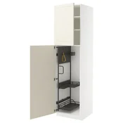 METOD Visoki element-ostava, bela/Bodbyn prljavobela, 60x60x220 cm