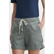 Kratke hlače Roxy za žene, boja: zelena, bez uzorka, visoki struk, ERJNS03495