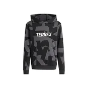 ADIDAS TERREX Športna majica siva/črna/bela