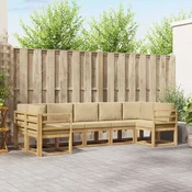 Set vanjskih sofa 7 kom. Bijela i bež
