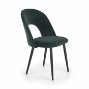 Halmar Jedilni stol K384 - temno zelen/črn