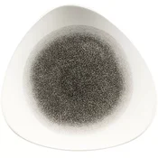 CHURCHILL Raku Quartz Black plitev krožnik, trikotne oblike, o: 265 mm (12 kos)