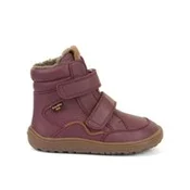 Dětské barefoot zimní boty FRODDO WINTER TEX vínové - 32