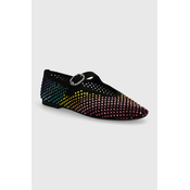 Balerinke iz semiša Kurt Geiger London Mayfair Ballet Flat črna barva, 2656305209