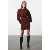 Trendyol Milla Ženska haljina Twoaw25El00056, Bordo