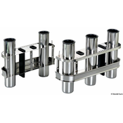 Osculati SS rod holder for bulkhead mounting 2 rods - stainless steel