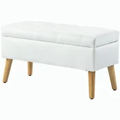 Homestar Shranjevalna klop 102x35x43 cm Bela