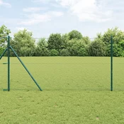 vidaXL Šesterokotna ograja Zelena 1.4x10 m Jeklo