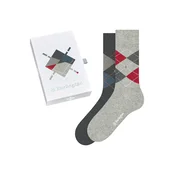BURLINGTON Nogavice temno modra / siva / mešane barve
