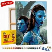 shumee Slika po številkah z okvirjem Jake in Neytiri Avatar 50x70 cm