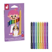Janod Colorino Otroški flomastri z bleščicami 8 barv