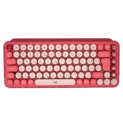 Tipkovnica LOGITECH POP Keys, mehanska, brezžična, US Layout, USB, bluetooth, rdeča