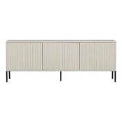 Svetlo siva TV omarica iz masivnega bora 150x56x44 cm New Gravure – WOOOD