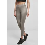 Womens asphalt leggings made of synthetic leather