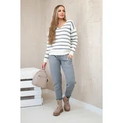 Set of sweaters Striped sweatshirt + Trousers gray