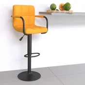 Vidaxl Barski stolček gorčično rumeno blago