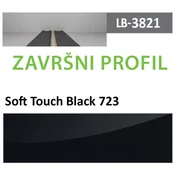 Profil Zidni MDF Završni LB-3821-B Soft Touch Black (723) 2800x116x18mm ( 026-136 )