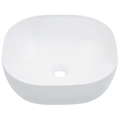 MAISON CHIC Umivalnik - Kopalna umivalnik - Lavabo 42,5x42,5x14,5 cm keramičen bel, (21684777)