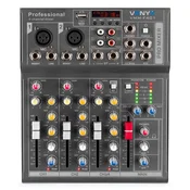 VMM-F401, 4 kanalna mešalna miza z USB/Bluetooth predvajalnikom