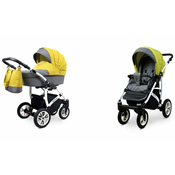 Babylux Queen Ceylon Yellow | 2v1 Kombinirani Voziček kompleti | Otroški voziček + Carrycot