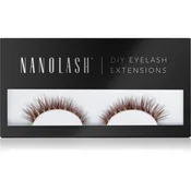 Nanolash DIY Eyelash Extensions set za podaljševanje trepalnic doma Fantasy BROWN 36 kos