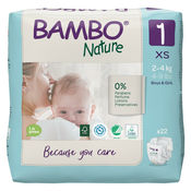 BAMBO NATURE pelene Nature Newborn 2-4 kg, 22 kom 1000019251