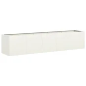 Vidaxl Sadilnik White 200x40x40 cm Hladno valjano jeklo