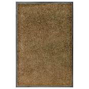 Vidaxl Pralni predpražnik rjav 60x90 cm