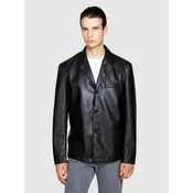 Sisley Jakna od imitacije kože 2NHCSW01D Crna Regular Fit