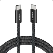 Polnilni in podatkovni 240W USB-C v USB-C kabel Anker Zolo A8060H12 - 1.8m - black