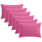 vidaXL Prevleka za blazino 6 pcs HEERLEN Roza 50 x 70 cm Poliester