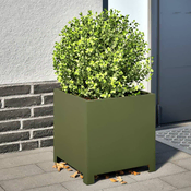 Vrtne sadilice 2 kom maslinastozelene 40x40x40 cm celicne