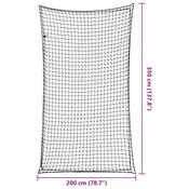 Mreža za prikolicu s elasticnim užetom crna 3,5 x 2 m PP