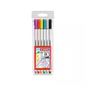 Stabilo Pen 68 Brush čopič flomaster, mešane barve, 6 kos