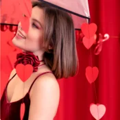 PartyPal Girlanda z rdečim srcem za Valentinovo 500 cm
