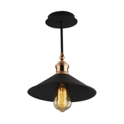 Crna viseca svjetiljka s metalnim sjenilom o 24 cm Berceste – Opviq lights