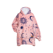SVILANIT hoodie odeja pink vesolje + darilo: nogavice