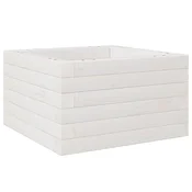 Vidaxl Vrtno cvetlično korito belo 40x40x23 cm trdna borovina