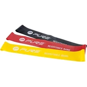 Pure2Improve Uporna fitnes aerobna guma P2I SET 3 kosi - 30 x 5 cm