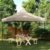 Šator za zabave Sivo-smeda 292 x 292 x 315 cm Oxford tkanina