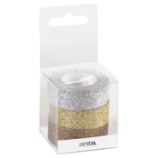 TRAKA DECO LJEPLJIVA 15MMX3M GLITTER PK3 HEYDA 20-35843 74 SORTIRANO BLISTER