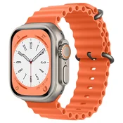 Silikonski pas za pametno uro Techsuit W038 za Apple Watch (38mm/40 mm/41 mm/42mm) - oranžen