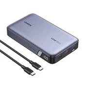 Ugreen Prenosna baterija 20000mAh Ugreen PB720, USB + 2x USB-C, 100W PD (siva)
